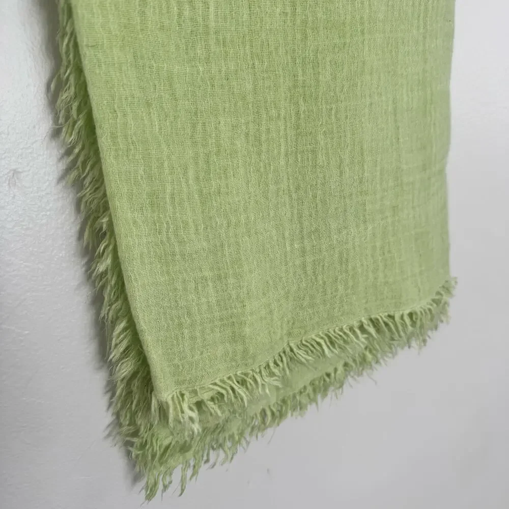 Free People Sun-Washed Fringe Travel Scarf in Pistachio